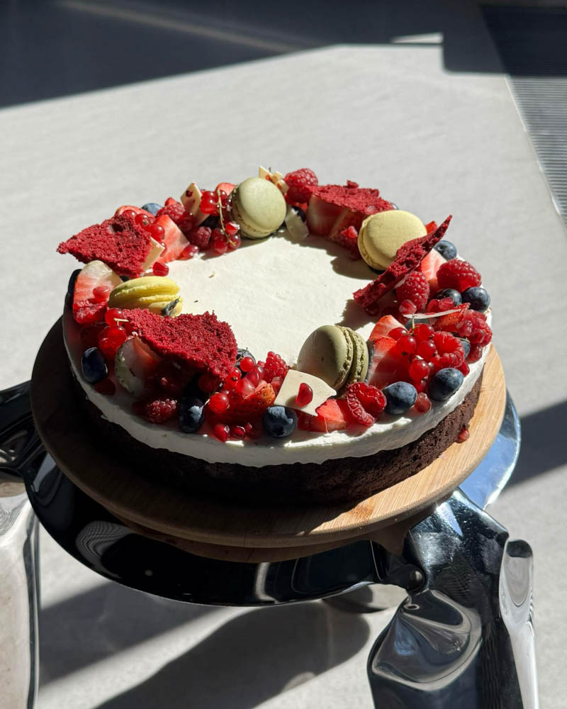 Brownie z Malinami i Mascarpone